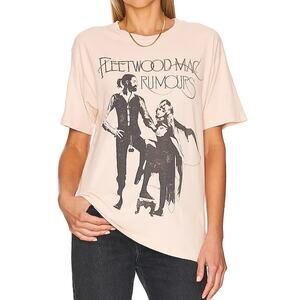 DAYDREAMER Womens Fleetwood Mac Rumours Weekend Tee XL Sand Cream Casual